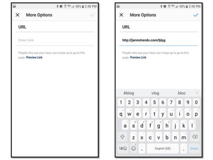 Как да добавите линк към историята на Instagram
