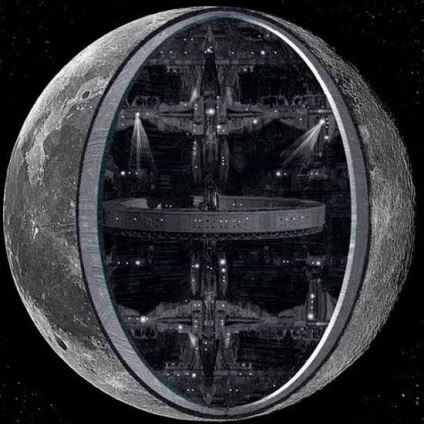 Lună, formare artificială; dar care au părăsit luna într-o orbită ideală în jurul pământului