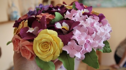 A japán agyagból származó reális virágok mesterkurzusmodellezése - vásáros mesterek - kézzel készített,