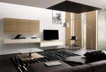 Modern stílusú nappali bútorok, moduláris és szekrény, csarnokfotó, karosszékek és fiókos szekrények
