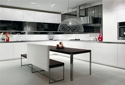 Designul minimalist al bucătăriei