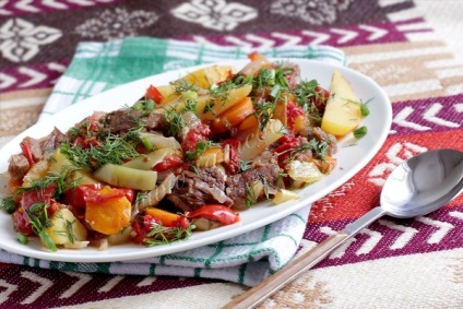 Narkhangi - carne cu legume în Uzbek - simple rețete