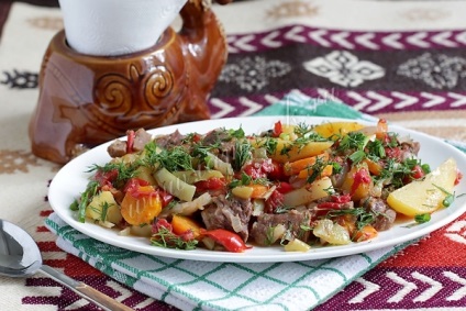 Narkhangi - carne cu legume în Uzbek - simple rețete