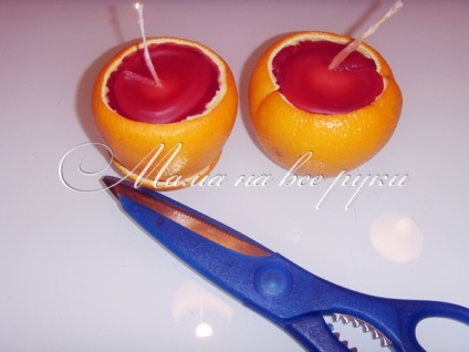 Lumanari de Anul Nou din portocaliu cu mâinile lor - Mom-of-all-trades