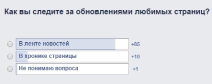 Frissített felmérések a facebook oldalakon
