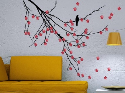 Hârtie de perete pentru imitație de copac în interior, fotografie, autocolante cu o imagine de copaci în casă, sub placă