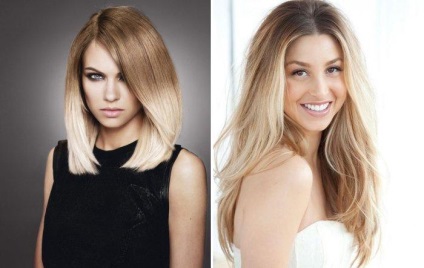 Ombre pentru opțiuni de colorare a blondei și exemple foto