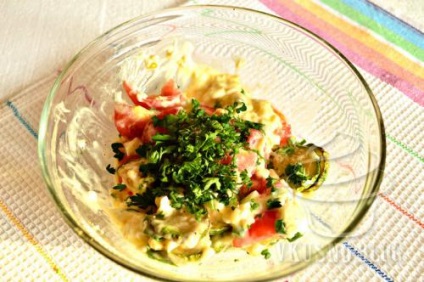 Növényi saláta sült krumplival - recept fotóval
