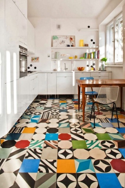 Placi de bucătărie pe podelele de la alegere și idei de fotografie pentru proiectarea plăcilor de pardoseală