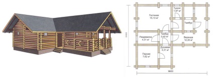 Proiecte de baie pe colț - aspect și aspect al clădirilor