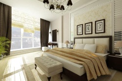 Repararea culorii și soluțiile stilistice pentru dormitor (foto)