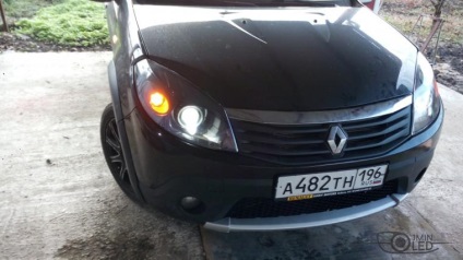 Renault sandero, faruri de tuning, jmled