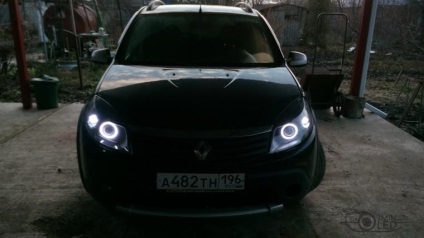 Renault sandero, faruri de tuning, jmled