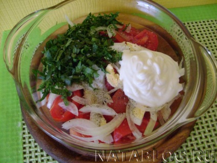 Salată de tomate cu ouă și țelină, natablog