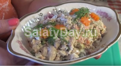 Saláta halmal - hasznos és ízletes recept fotókkal és videókkal
