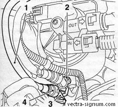 Scurgerea nămolului, îndepărtarea aerului din filtrul de combustibil (diesel) opel vector, opel vectra