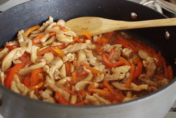 Stir-frai csirkéből paprikával