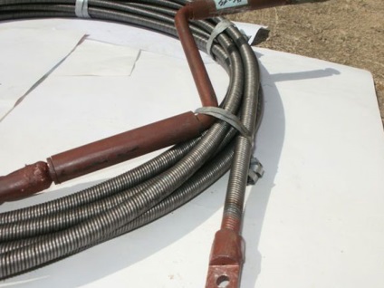 Kábel a szennyvíz tisztító vezetékhez a csatorna tisztításához, hogyan kell tisztítani