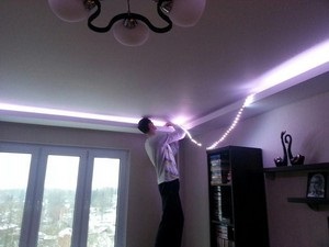 Instalarea banda LED pe tavan, modul de instalare a LED-urilor, reguli de instalare