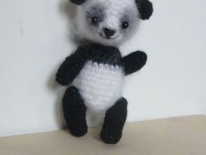Egy kis panda mesterséget kötünk - kézzel készített, kézzel készített
