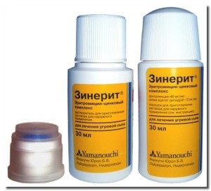 Антибиотици за лечение на акне на лицето с мехлем и крем с антибиотик
