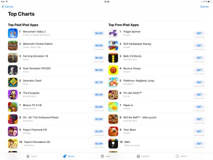 Magazinul de aplicații din ios 11 a pierdut bani pe partea de sus, app2top