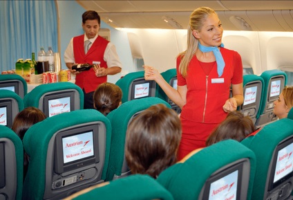 Site-ul oficial al Austrian Airlines în limba rusă