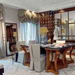 Biedermeier stílusú bútorok, dekoráció és fotó a belső térben