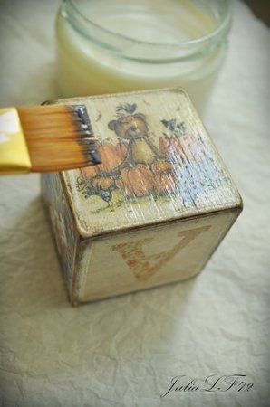 Decoupage évjárat kockák mesterkurzus kezdőknek Julia Lipets-Feduro (whitehoney)