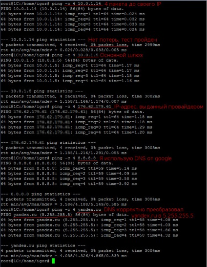 Diagnosticarea problemelor din rețelele de calculatoare cu mijloace standard de sistem de operare unix