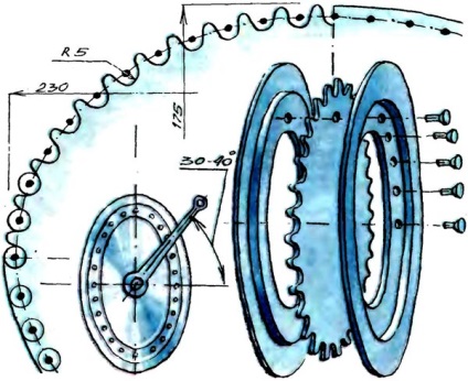 Enciclopedia de tehnologii și tehnici - un asterisc - o elipsă - pe o bicicletă