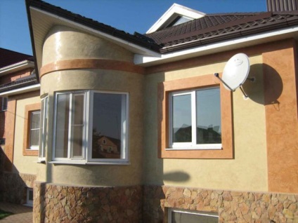 Tencuiala de fațadă pentru lucrări exterioare este elastică, gândac de coajă, acril, pentru beton