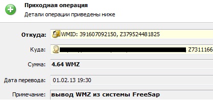 Freesap - sponsor de autosurfing cu un program separat de câștig