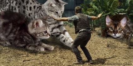 pisici gigant în loc de dinozauri din Jurassic Park (21 poze)