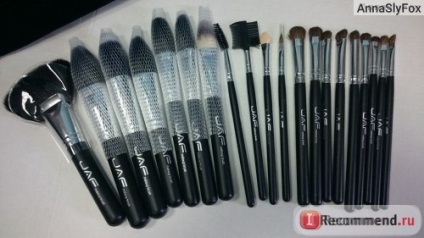 Кисті для макіяжу jaf 20pcs animal hair brand makeup brushes professional kit brush set natural