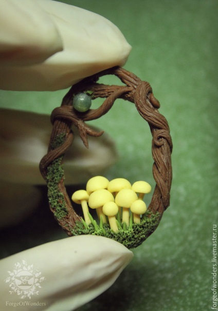 Erdei medálot készítünk polimer agyag gombákkal - mesterséges vásár - kézzel készített, kézzel készített