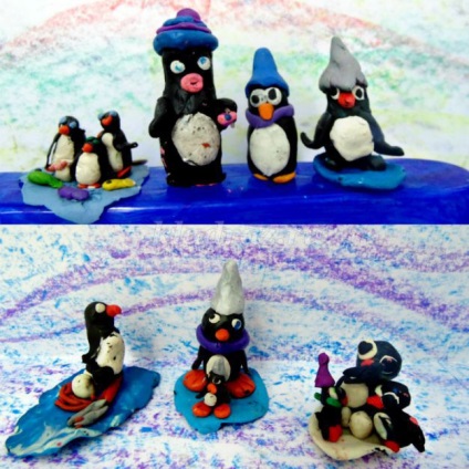 Master class pentru copiii de 3-4 ani - pinguin pe o floare de gheață