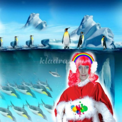 A mesterkurzus 3-4 éves gyermekek számára - pingvin egy jégtoronyon
