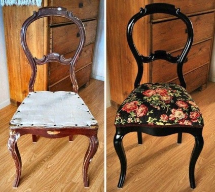Restaurarea scaunelor vechi cu mâinile lor (clasa virtuală, lemn, moale) și idei de fotografie -
