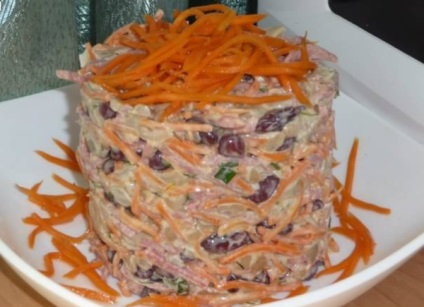 Salata cu fasole și morcovi coreeni retete luminoase cu fotografie
