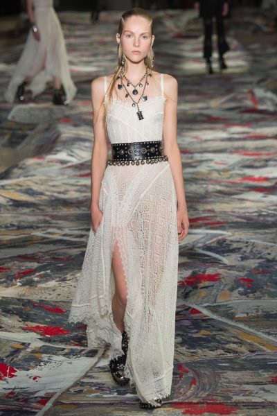 Shetland dantelă și jacquard în colecția de alexander mcqueen primăvara 2017 - de tricotat la modă - tricotat