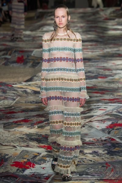 Shetland dantelă și jacquard în colecția de alexander mcqueen primavara 2017 - de tricotat la modă - tricotat
