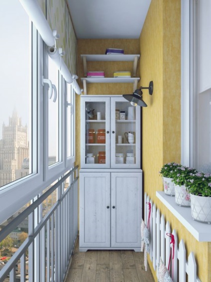 Cabinet pe balcon - fotografie cu cele mai bune opțiuni de design