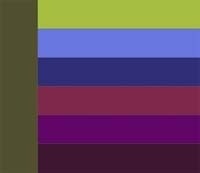 A színek kombinációja a belső térben, a beltéri színek táblája