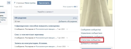 Statistici de grup vkontakte cum se vede