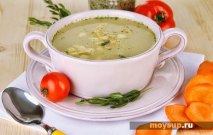 Soup-piure de la conopida cu brânză și smântână - degetele ling