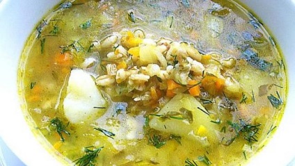 Soup-rassolnik pe bulion de pui - gustos și util