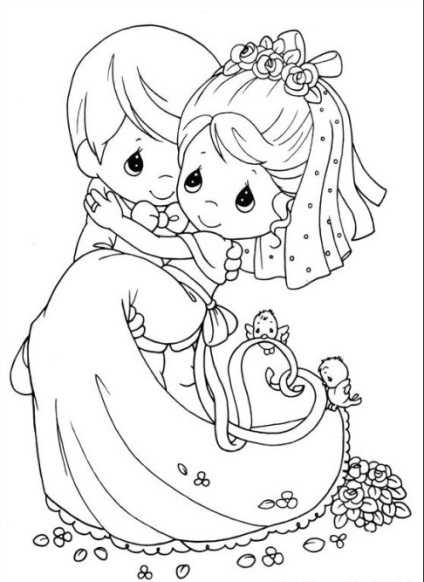 Optiunea de colorare a nuntii pentru copii la ceremonia de nunta de la copii la nunta