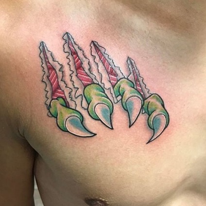 Tetováló karom érték, fénykép tetoválás, vázlatok