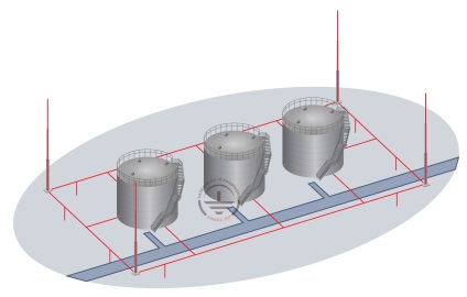 Proiectul tipic de împământare și protecție împotriva trăsnetului pentru rezervoarele de ulei